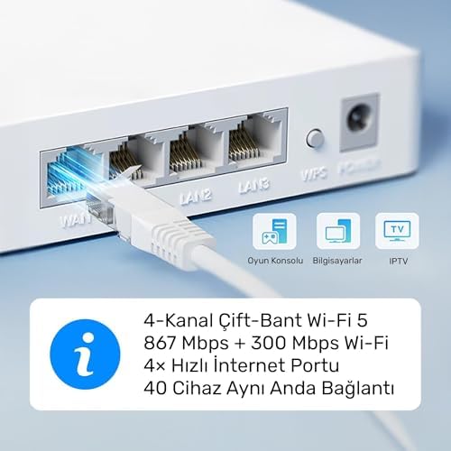 Alternative view of Cudy WR1200E AC1200 Dual Band Wi-Fi Router, 1200Mbps Hız, 4x5dBi Geniş Kapsama Anteni, Router/Access Point/Menzil Genişletici/WISP Modları, VPN ve WPA3 Güvenliği