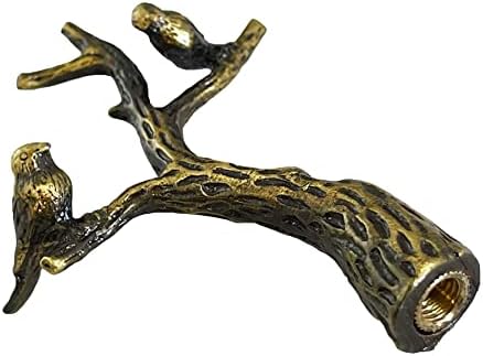 Alternative view of Royal Designs F-5029AB Ağaçtaki Küçük Kuşlar Lamba Tepesi, 19,4 cm, Antik Pirinç