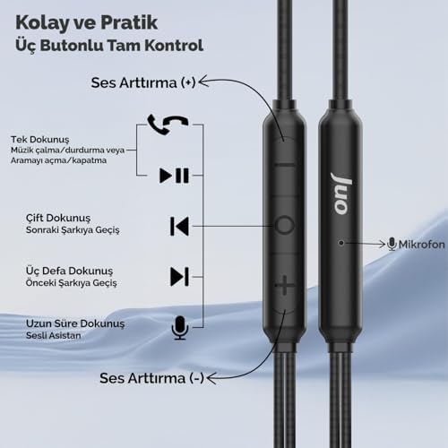 3.5mm Girişli Mikrofonlu Kablolu Kulak İçi Kulaklık