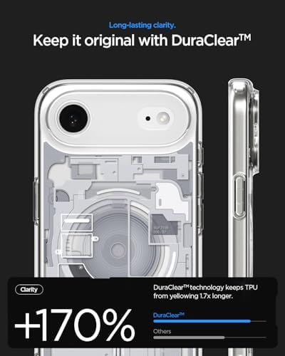 Air ile Uyumlu ince MagSafe Kılıf Ultra Hybrid Sararmaya Dayanıklı DuraClear™ Hava Kanalı Teknolojisi™ Askeri Sınıf Koruma MagFit Zero One Tasarım Kapak - ACS10056 - Görsel 2