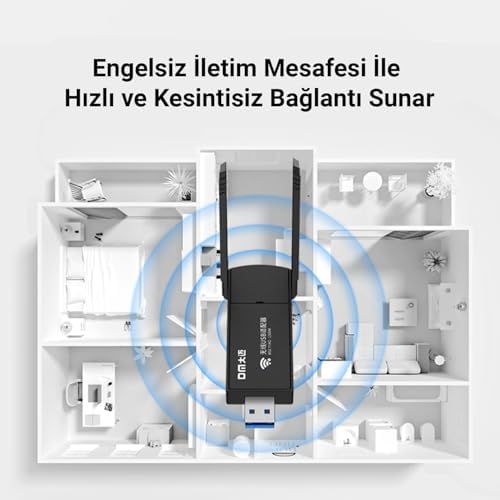 AD085 1300 Mbps Dual Band 5.8GHz USB Adaptör Wifi Alıcı Verici Access Point