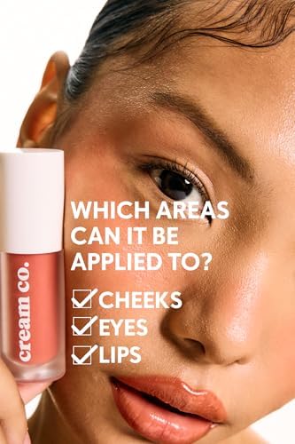 Cream Co. Allık Ruj Göz Farı Glow Tint Warm Peach, Nemlendirici Makyaj, 503 Şeftali, Hyaluronik Asit Peptit