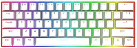 Redragon K630W-RGB Dragonborn Blue Switch%60 TR Q Beyaz Mekanik Kablolu Gaming (Oyuncu) Klavye - Görsel 2