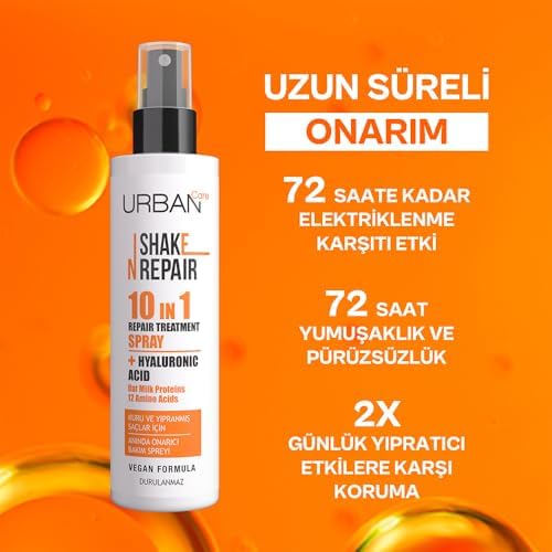 Care Shake N Repair 10-in-1 Onarıcı Etkili Durulanmayan Saç Bakım Spreyi, 200 Mililitre, Vegan