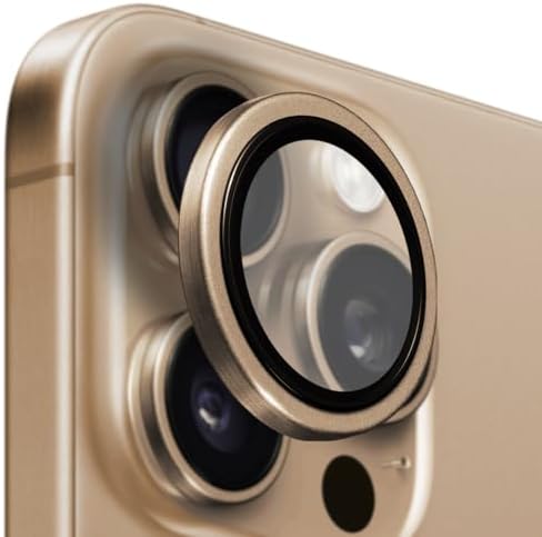 16 Pro Max / 16 Pro ile Uyumlu Titanyum 9H Lens Koruyucu (Brown) - Görsel 3
