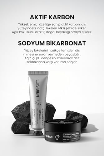 Alternative view of Diş Beyazlatıcı Set-Doğal Aktif Karbon Diş Macunu 75 ML+ Aktif Karbon Diş Beyazlatma Tozu 50 GR