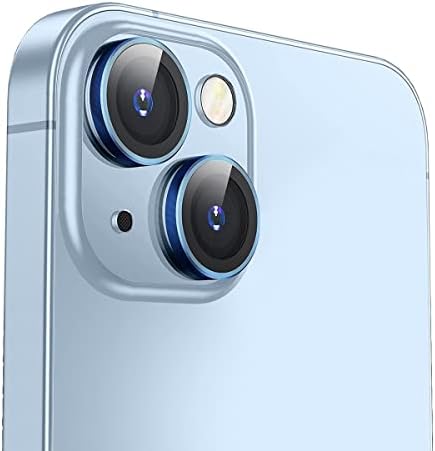 14/14 Plus, Safir Cam Kamera Metal Lens Koruyucu, BLLK, Koyu Mavi - Görsel 3