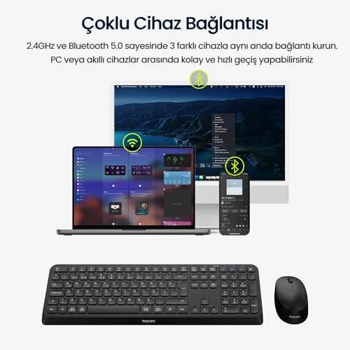 Alternative view of SPT6407 Bluetooth Kablosuz Türkçe Q Klavye Mouse Seti Siyah