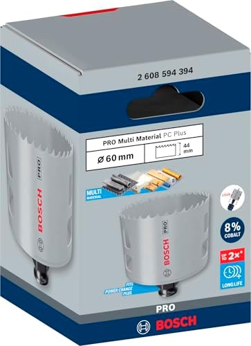1 x PRO Multi Material Power Change Plus Hole Testere (Softwood, Drywall, Ø 60 mm, Professional Accessory Rotary Drill/Drivers) - Görsel 3