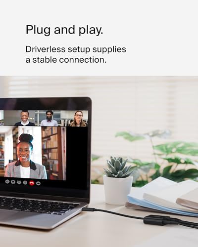 Connect USB-C - Ethernet + Şarj Adaptörü 100W, Gigabit Ethernet Bağlantı Noktası ve USB-C Bağlantı Noktası -