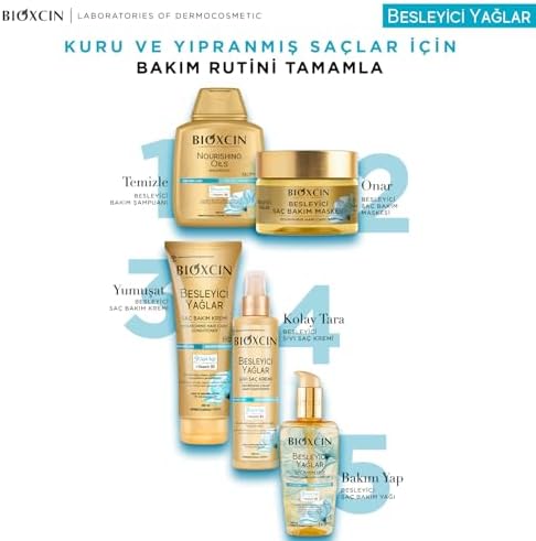 Besleyici Yağlar Saç Bakım Maskesi 225 ml – 9 Çiçek Yağı, Pantenol ve BioComplex B11 İçeren Yoğun Nemlendirici & Onarıcı Maske – Kuru ve Yıpranmış Saçlar İçin Besleyici Bakım