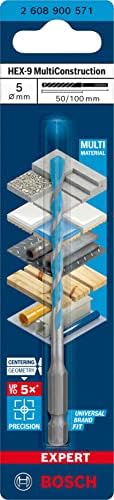 Professional 1x EXPERT HEX-9 MultiConstruction Delme Uçları (Beton, Yumuşak döşemeler, Çelik, Yumuşak ahşap, Plastik, Ø 5,00x100 mm, Aksesuar Döner Matkap/Vidalamalar) - Görsel 2