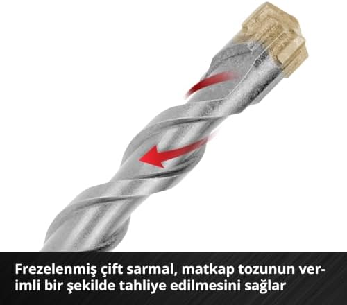 Orijinal 7 Parça SDS Plus Kırıcı Matkap Ucu Seti, 160 mm, (4 Ağızlı Karbür Plakalı, Merkezleme Uçlu, 40Cr Takım Çeliğinden Üretilmiştir; Tadilat ve Beton Bağlantı İşleri İçin) - 49265510 - Görsel 3