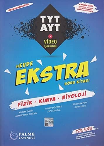 Palme TYT AYT Fizik Kimya Biyoloji Evde Ekstra Soru Kitabı (Kapak değişebilir)
