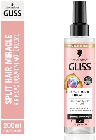 Split Hair Miracle Kırık Uçları Mühürleyen Sıvı Saç Bakım Kremi - İyonik Kompleks ve Üzüm Çekirdeği Yağı ile 200 ml