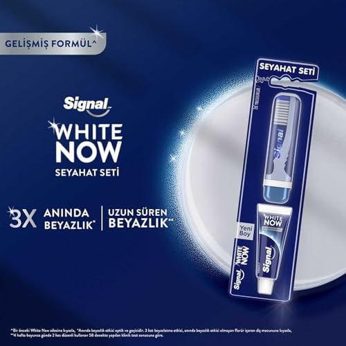 White Now Diş Macunu 14 ml + Diş Fırçası Seyahat Seti