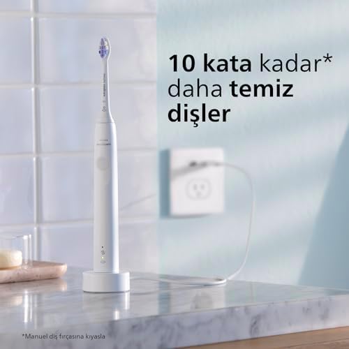 Sensitive Yedek Diş Fırçası Başlığı, 10 Kat Daha Fazla Plak Temizliği, Ultra Yumuşak Fırça Başlığı, 2’li Paket, Beyaz, HX6052/87