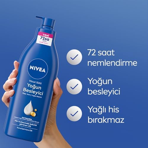 Alternative view of Besleyici Vücut Sütü 400 ml, Kuru ve Çok Kuru Ciltler, 72 Saat Yoğun Nemlendirici, Yağı