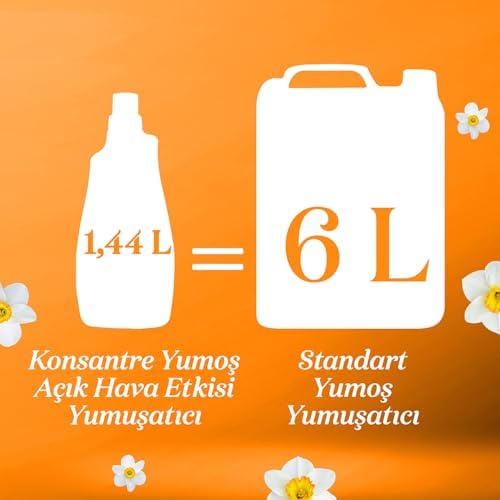 Açık Hava Etkisi Konsantre Çamaşır Yumuşatıcısı Nergis 1440 Ml 60 Yıkama