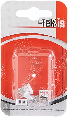 5 Adet 2x2,5 mm Geçmeli Buat Klemens Şeffaf Model - Görsel 3