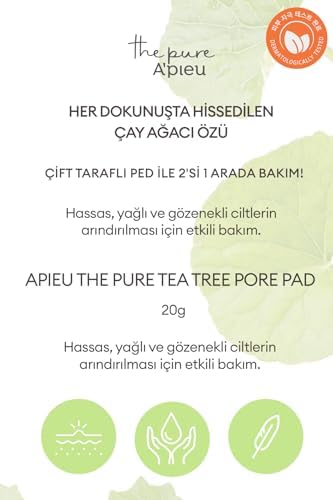 A'PIEU Yağlama ve Sivilcelenme Eğilimli Ciltler İçin Gözenek Bakım Pedi A'PIEU The Pure Tea Tree Pore Pad