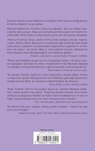 Alternative view of Marksist Modernizm: Frankfurt Okulu'nun Eleştirel Teorisine Giriş Dersleri
