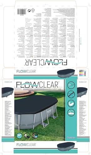 Flowclear PVC branda, gri, Power Steel havuz için