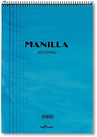 41300/1 Manila Notepad Yumuşak kapak, 1.hamur kağıt Spiralli, Mavi