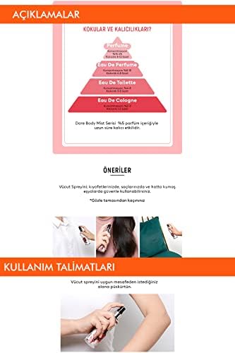 Yoğun Esanslı Kalıcı Saç&Vücut Spreyi 105ml Dare Body Mist (Monica Beach)