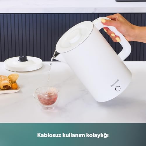 Alternative view of Heatrow Cooltouch 1618H Paslanmaz Çelik El Yakmaz Gövdeli Su Isıtıcısı Beyaz