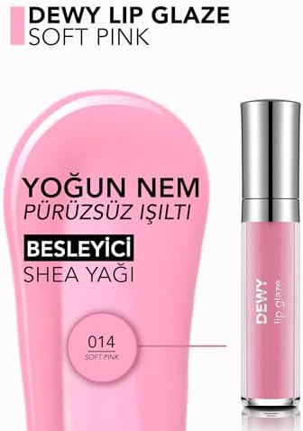 Alternative view of Dewy Lip Glaze Parlak & Dolgun Görünüm Veren Yapışmayan Dudak Parlatıcısı 014 SOFT PINK