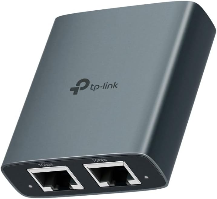 Alternative view of EH210 Gigabit Ethernet Splitter 1 to 2, LAN Çoğaltıcı 1000 Mbps, USB-C Güçlü, Dual Port Ethernet Bölücü, Tak Çalıştır Network Splitter