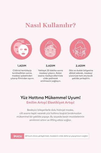 24 K Altın ve Kolajen İçeren Kırışıklık Karşıtı Hidrojel Maske 24K Collagen Hydrogel Mask