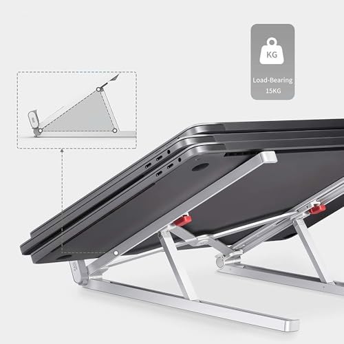 Bix Saiji X2 Taşıma Çantalı Alüminyum Notebook Laptop Standı Gümüş
