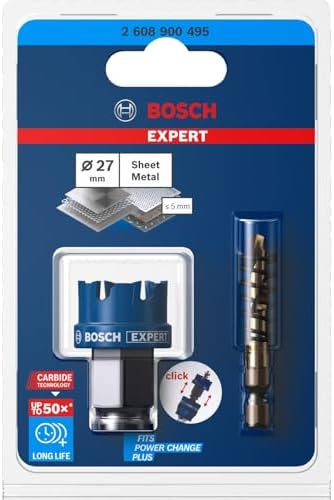 1 x Expert Sheet Metal Delik Testeresi Power Change Plus Sistemleri için (Paslanmaz Çelik Saclar, Çelik Saclar, Ø 27 mm, Profesyonel Aksesuar Matkap/Tornavida için) - Görsel 3