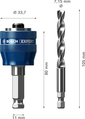 2x EXPERT Power Change Plus Delik Açma Testeresi Sistem Adaptörleri ve Delme Uçları (, Ø 7,15 mm, Şaft, biçimi Altıgen mm, Aksesuar Darbeli Matkap/Vidalama) - Görsel 3