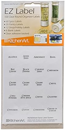 KitchenArt EZ baharat etiket seti, 100 parça
