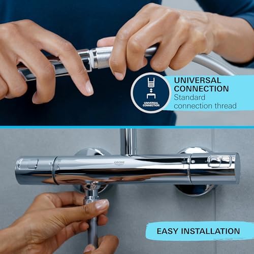 Start 110 El Duşu, 1 Akışlı Yağmur Duşu, 110mm Yuvarlak Duş Başlığı, Kireç Önleyici Sistem, Krom, 27940001 - Görsel 3