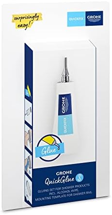 QuickGlue Set S, Banyo Ürünleri Yapıştırıcı, 1 Yapıştırıcı Tüp ve Temizleme Mendili, Fayans, Mermer, Taş, Cam, Beton, Ahşap, Plastik ve Metal üzerinde uygulanabilir, 41247000