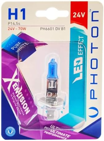 Ampul H1 24V Dv 70W Xen Vision (Tekli Blister)(Beyaz Işık) 6000K PHT PH6601 DV B1