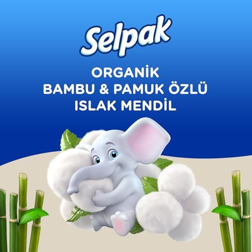 Organik Bambu ve Pamuk Islak Mendil 1X50