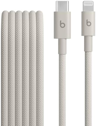 Alternative view of USB-C'den Lightning'e Örgülü Kablo, Hızlı Şarj, Dayanıklı/Dolanmayan, Lightning Girişli Aygıtları İçin Uyumlu Şarj Kablosu (1,5 m) – Granit Beji