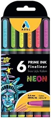 Alternative view of Prime Ink Fineliner 6'lı Neon Klasik İnce Uçlu Kalem