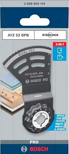1x PRO AYZ 53 BPB Dual-Tec Bıçak (Alçıpan Panel, Çivili Ahşap, Genişlik 53 mm, Professional Aksesuar Çok Fonksiyonlu Makine) - Görsel 3