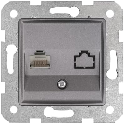 Alternative view of Linnera Life Granit Grisi Tekli Data CAT6 Mekanizma ve Kapak