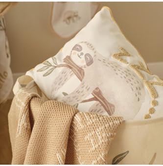 Sloth Hayvan Baskılı%70 Pamuk%30 Polyester Oyuncak Sepeti, Çok Renkli, 36x40 cm