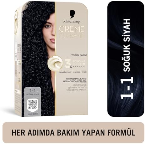 Alternative view of Creme Supreme Saç Boyası 1-1 Soğuk Siyah