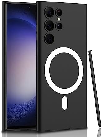 Alternative view of ZORE Galaxy İle Uyumlu S23 Ultra Kılıf Şarj Özellikli Kıpta Silikon Kapak Siyah