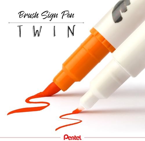 Alternative view of Brush Sing Pen Twin Çift Taraflı Fırça Uçlu Kalem ALTIN