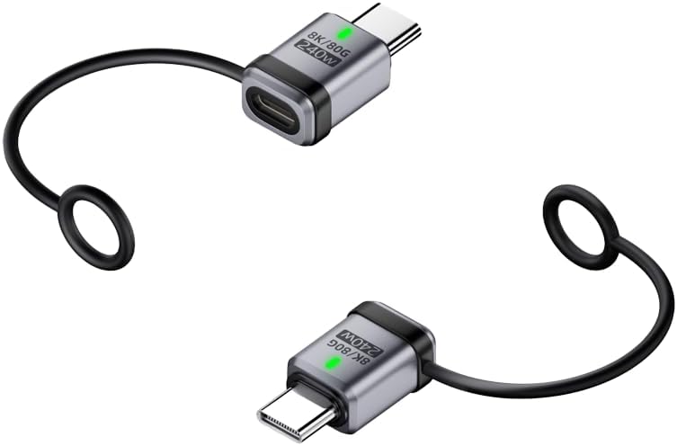 Alternative view of 240W Type-C Adaptör | 16K60Hz Görüntü Desteği, 8K/80Gbps Veri Aktarımı, Hızlı Şarj E-Marker Çipli Dönüştürücü OTGTT